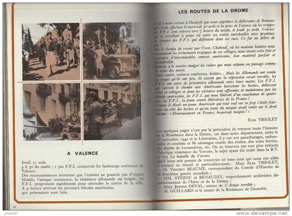 BIBLIOTHEQUE DE TRAVAIL 40 44    IMAGES DE LA RESISTANCE    JEAN MOULIN  MAQUIS MAQUISARDS   VERCORS  DEPORTATION DROME