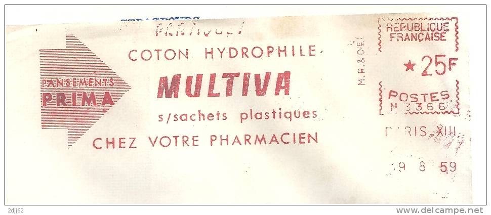 Pansement, Coton, Hydrophile, Plastique - EMA Secap N - Enveloppe  Entière  (K617) - Farmacia