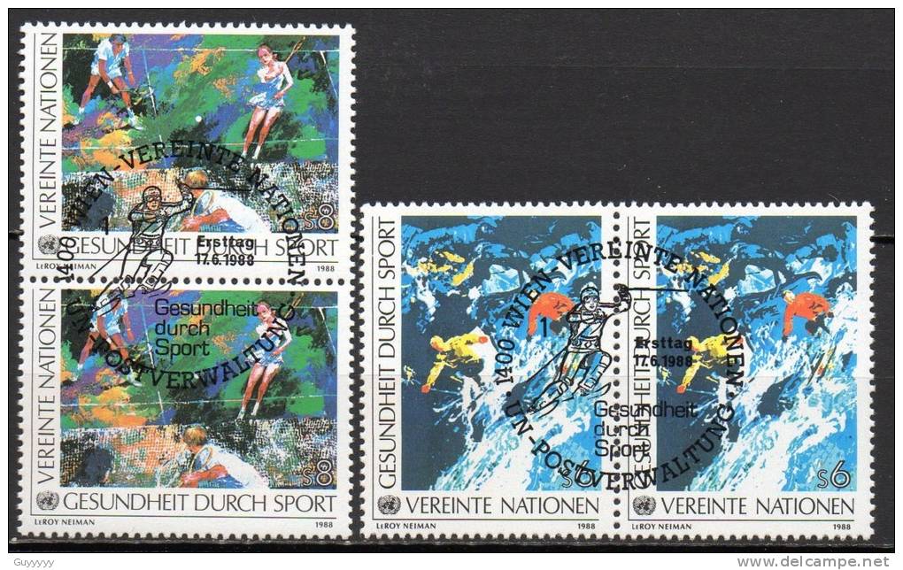 Nations Unies (Vienne) - 1988 - Yvert N° 85 & 86 - Oblitérés