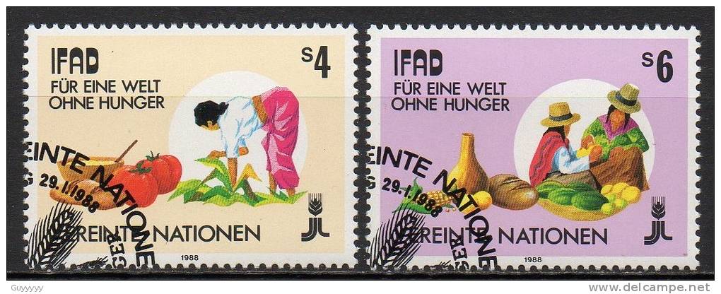 Nations Unies (Vienne) - 1988 - Yvert N° 79 & 80 - Oblitérés