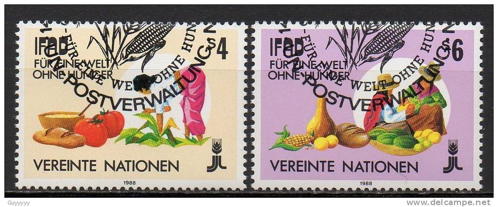 Nations Unies (Vienne) - 1988 - Yvert N° 79 & 80 - Oblitérés