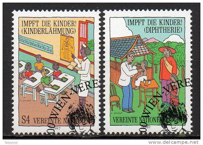 Nations Unies (Vienne) - 1987 - Yvert N° 77 & 78 - Oblitérés