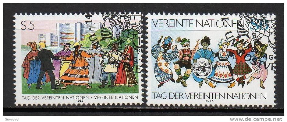 Nations Unies (Vienne) - 1987 - Yvert N° 75 & 76 - Oblitérés