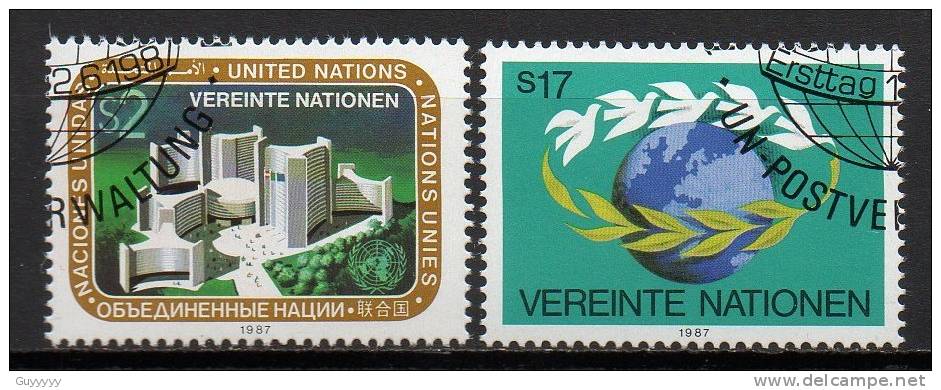 Nations Unies (Vienne) - 1987 - Yvert N° 73 & 74 - Oblitérés