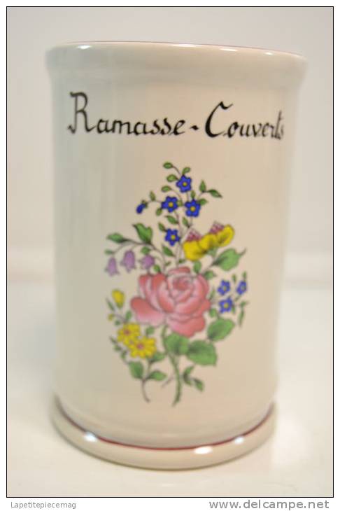 Ramasse-couverts En Faience De Luneville K&G KG, Décor Floral - Lunéville (FRA)