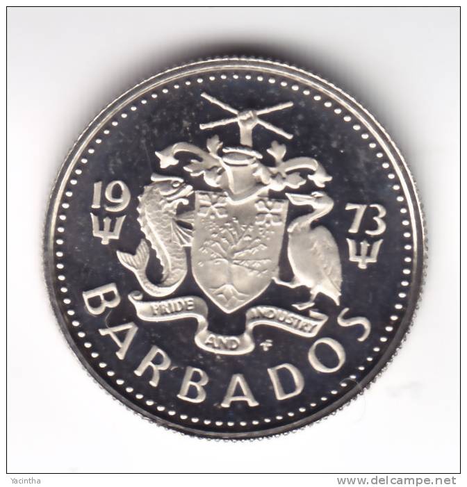 @Y@  Barbados 10 Cents   1973  UNC        (332) - Barbados