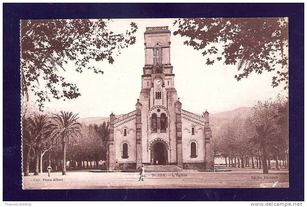 RLIST CPA ALGERIE ALGERIA  BLIDA L'EGLISE PHOTO ALBERT CHEAP ALGERIA LISTED - Blida