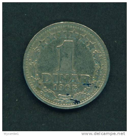 YUGOSLAVIA  -  1965  1 Dinar  Circulated As Scan - Jugoslavia