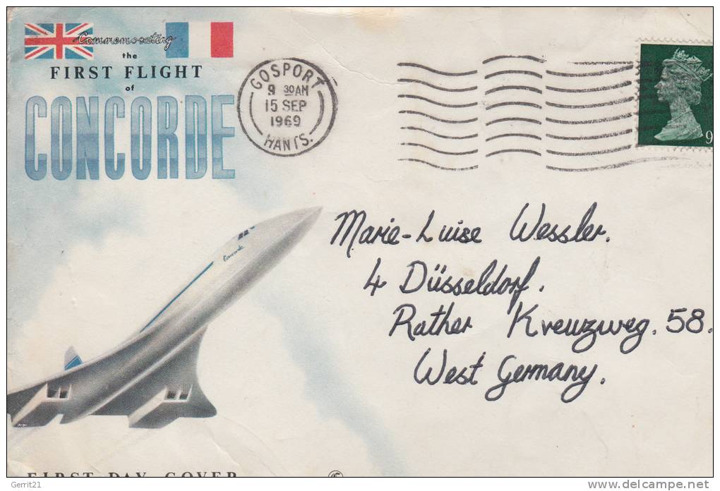 FLUGZEUGE - CONCORDE Auf FDC-Umschlag - 1946-....: Moderne