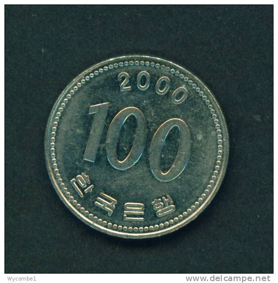 SOUTH KOREA  -  2000  100 Won  Circulated As Scan - Corea Del Sud