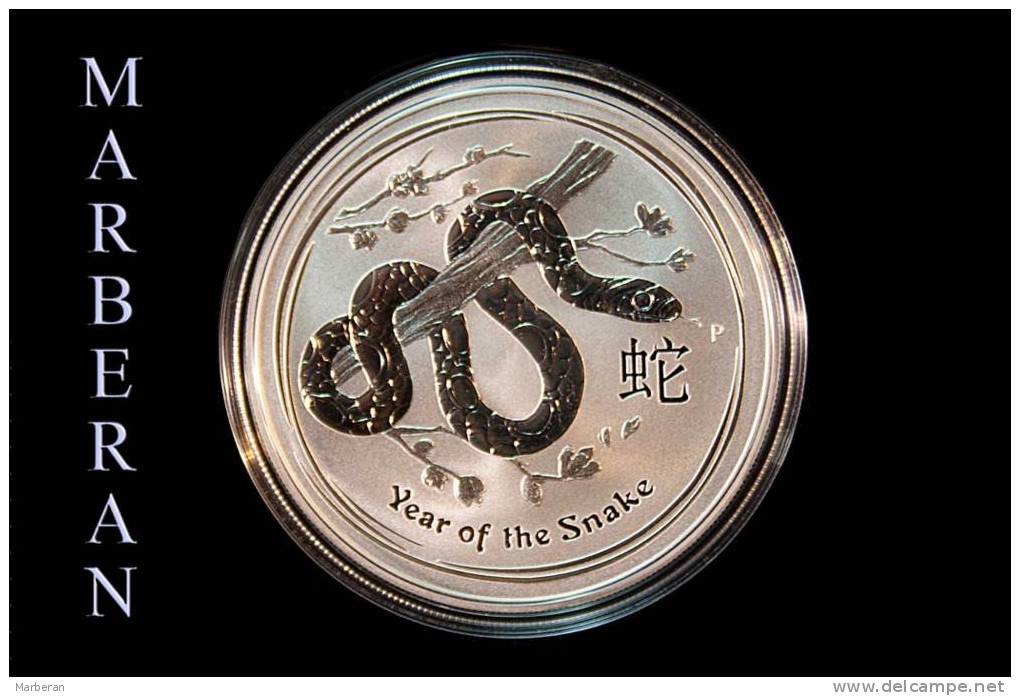 MONEDA DE PLATA DEL HORÓSCOPO AÑO CHINO DE LA SERPIENTE - Otros & Sin Clasificación