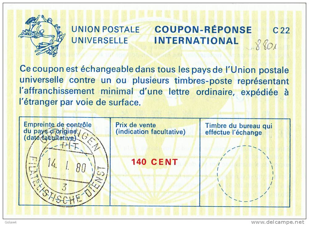 8801# GREAT BRITAIN COUPON REPONSE INTERNATIONAL Obl CLEVELAND MILLANE 1985 UNION POSTALE INTERNATIONALE - Lettres & Documents