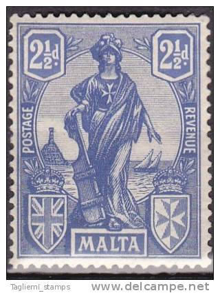 Malta, 1922, SG 129, Mint Hinged - Malte (...-1964)