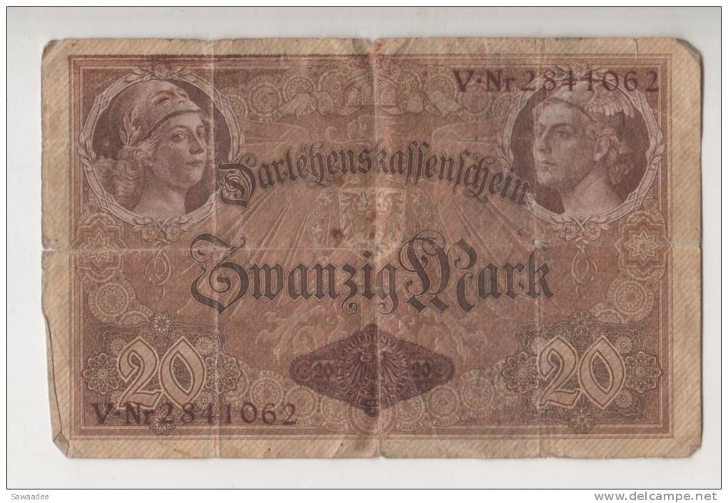 BILLET ALLEMAGNE - EMPIRE - P.46 - 20 MARK - 1914 - 20 Mark