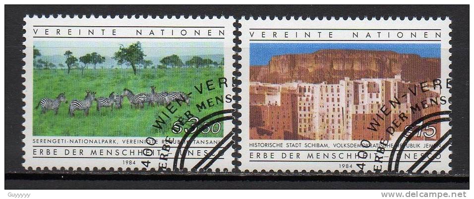 Nations Unies (Vienne) - 1984 - Yvert N° 41 & 42 - Oblitérés