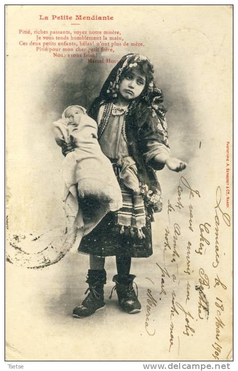 Jolie Fillette Déguisée En Petite Mendiante -1904 ( Voir Verso ) - Humorous Cards