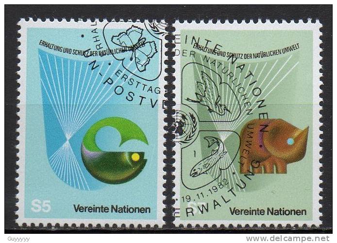 Nations Unies (Vienne) - 1982 - Yvert N° 27 & 28 - Gebraucht