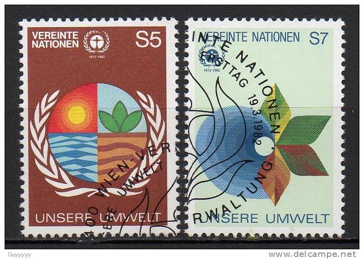 Nations Unies (Vienne) - 1982 - Yvert N° 24 & 25 - Oblitérés