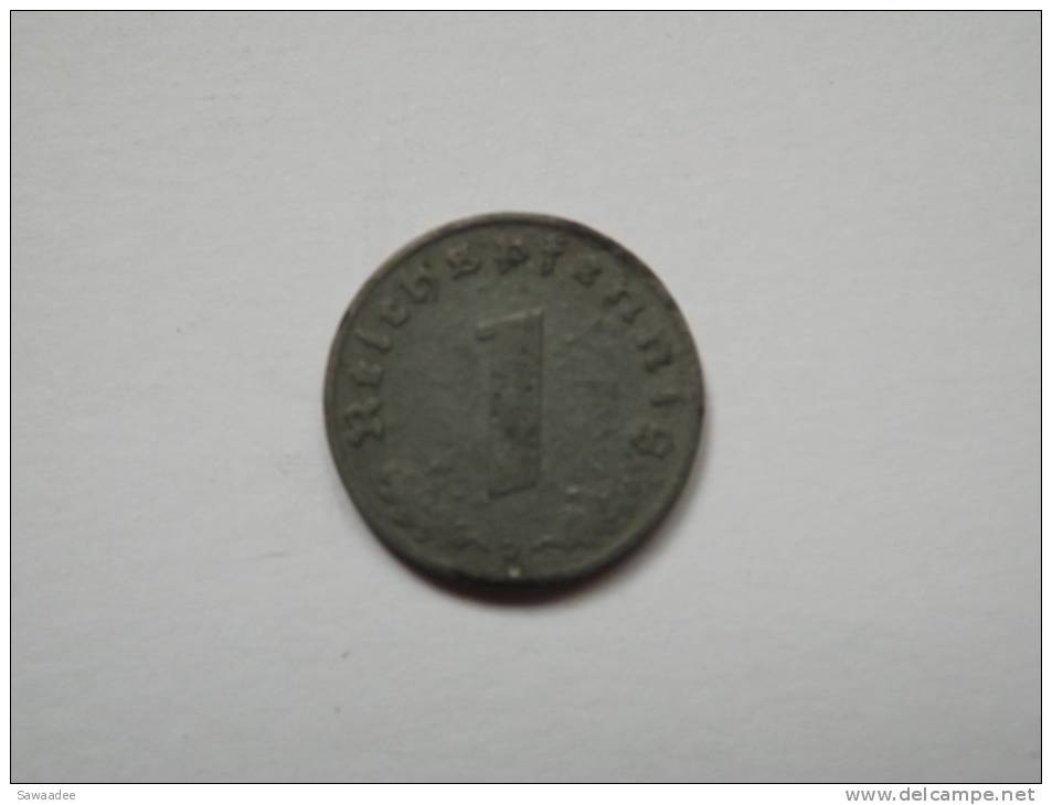 PIECE - ALLEMAGNE - TROISIEME REICH - 1  REICHSPFENNING - 1942 D - 1 Reichspfennig