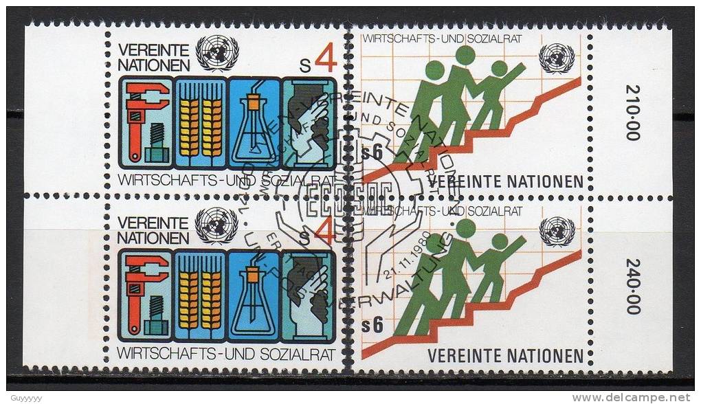 Nations Unies (Vienne) - 1980 - Yvert N° 14 & 15 - Oblitérés