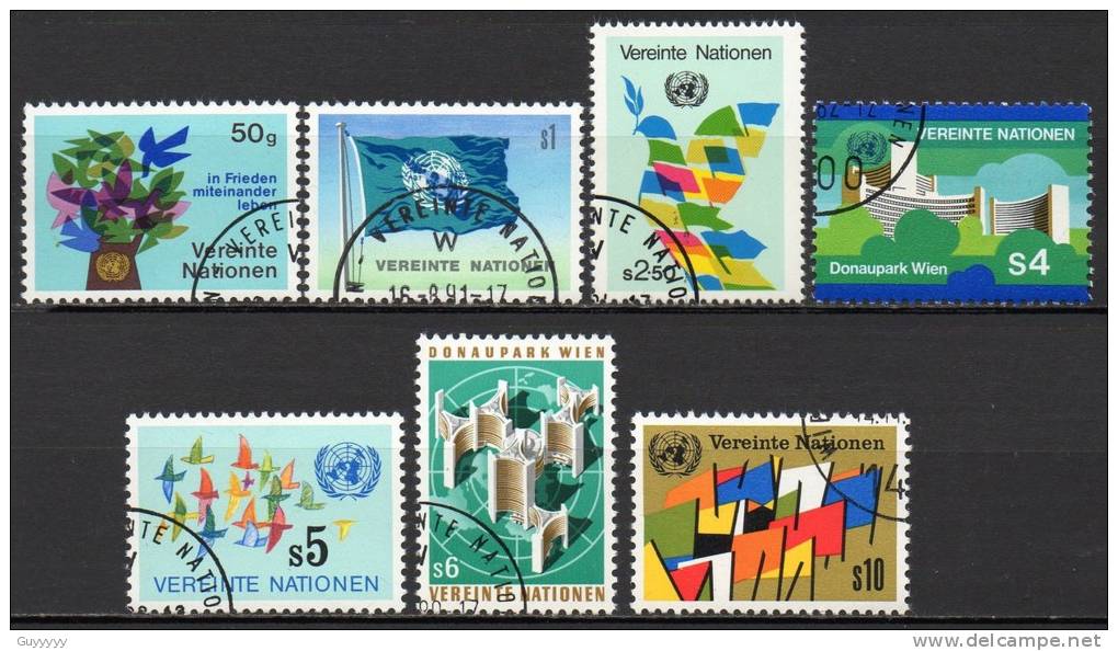 Nations Unies (Vienne) - 1979/80 - Yvert N° 1 à 7 - Oblitérés