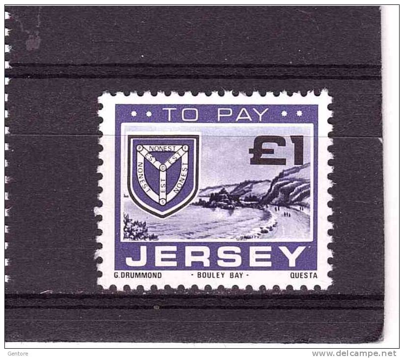 1978 JERSEY TAX Definitive Set, The Top Value  Michel Cat N° 32 Perfect MNH ** - Jersey