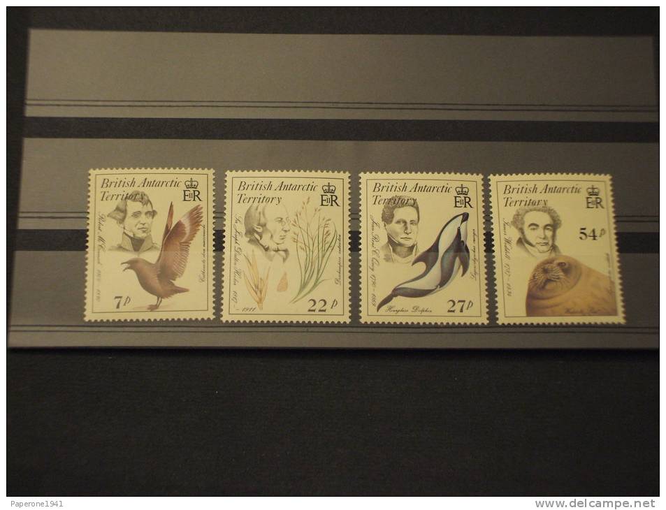 BRITISH ANTARTIC T. - 1985 NATURALISTI 4 Valori - NUOVI(++)-TEMATICHE - Unused Stamps