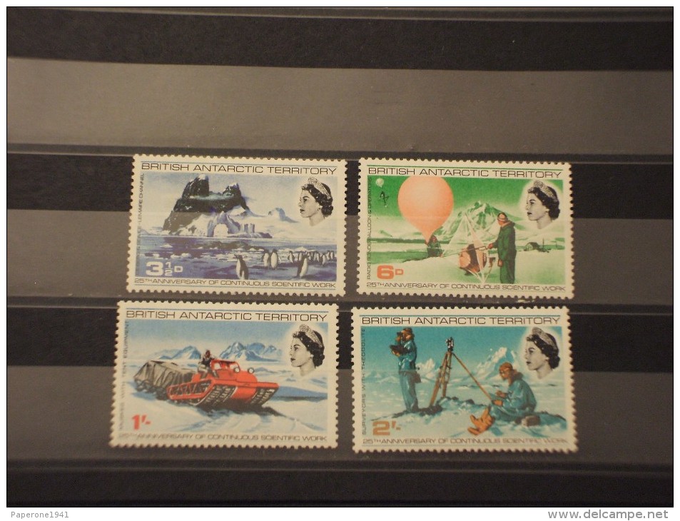 BRITISH ANTARTIC T. - 1969 RICERCHE 4 Valori - NUOVI(++)-TEMATICHE - Unused Stamps