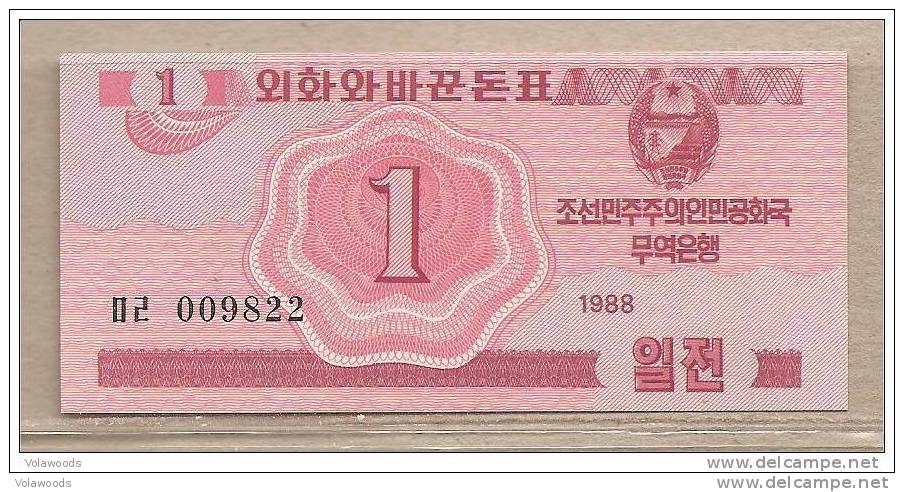 Corea Del Nord - Banconota Non Circolata Da 1 Won - 1988 - Korea, North