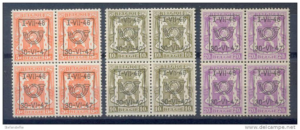 Belgie - Belgique Ocb Nr:   PRE 553 - 555  **  MNH  ( Zie  Scan Als Voorbeeld) - Typo Precancels 1936-51 (Small Seal Of The State)