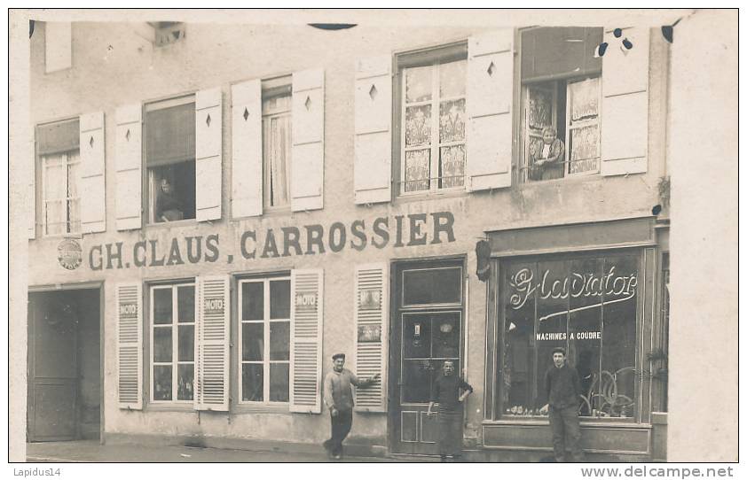 J J S 832/ CARTE PHOTO  -VITRY -LE-FRANCOIS  (51)  MAISON CH. CLAUS CARROSSIER   CYCLES ET AUTOS (voir Model JJS 831) - Vitry-le-François