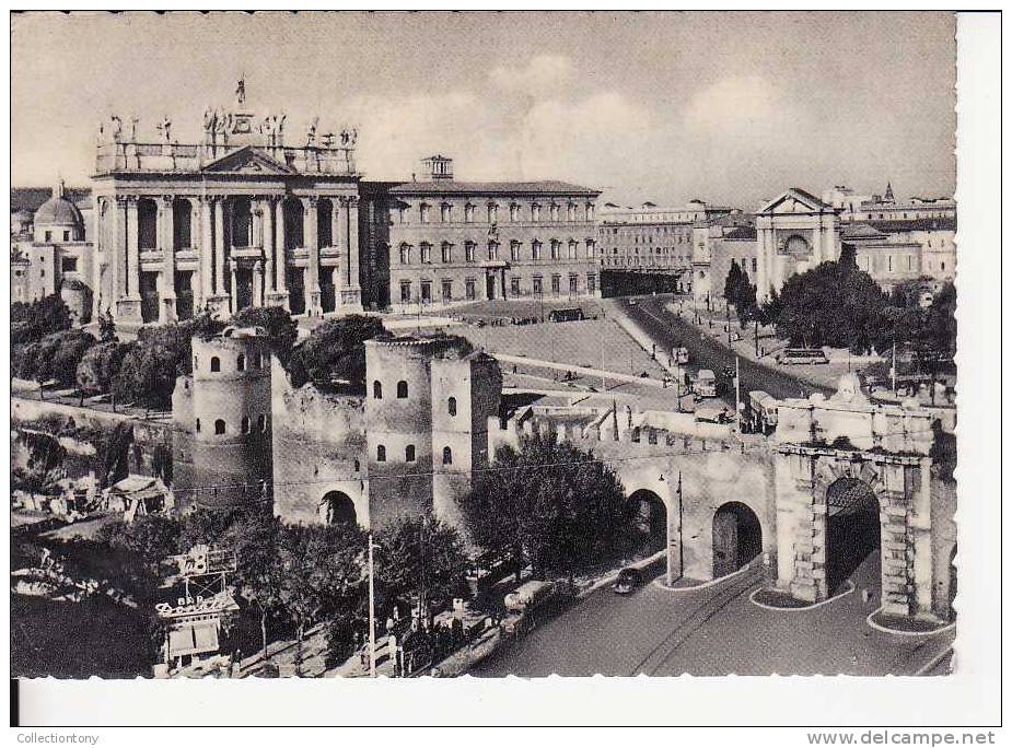 Roma - Basilica E Porta S. Giovanni In Laterano - Formato Grande -  Viaggiata 1959 - Autres Monuments, édifices