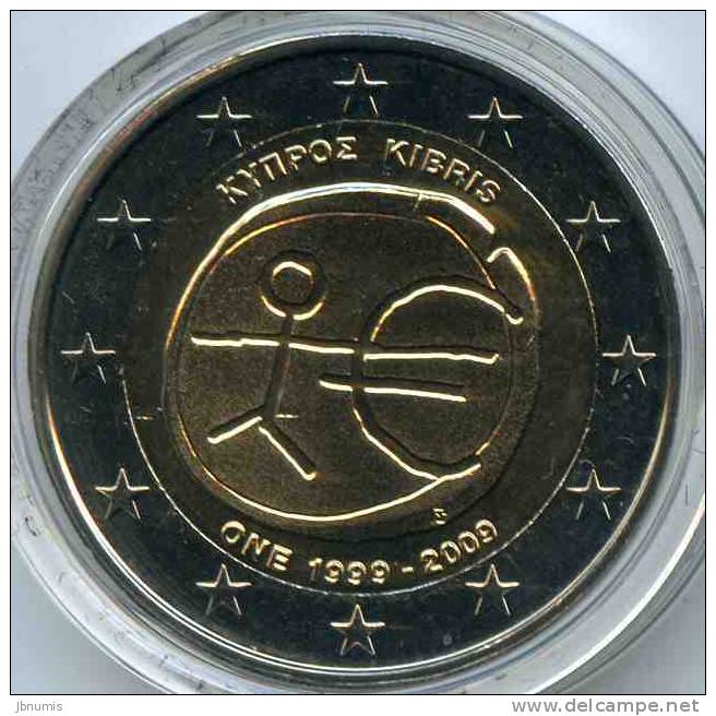 Chypre Cyprus 2 Euro 2009 BU Coin Card Coffret Officiel 10 Ans De L´Euro EMU - Chypre