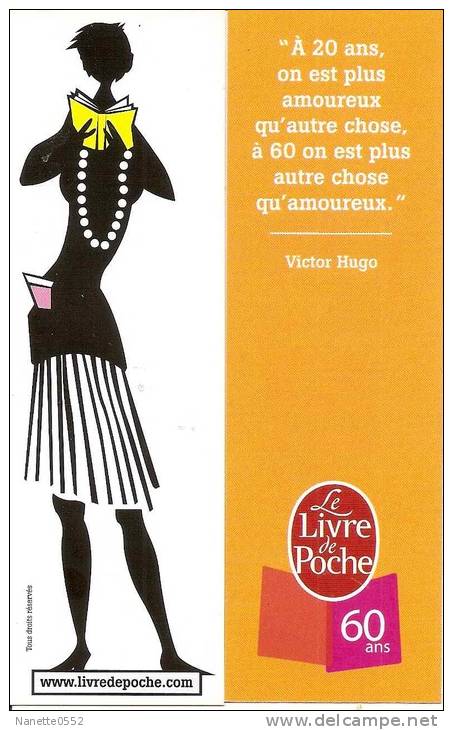 - MARQUE-PAGE - LE LIVRE DE POCHE  - 60 ANS - - Marque-Pages