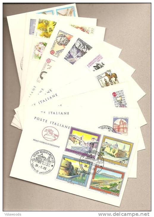 Italia - 1983 Annata Completa In Buste FDC (mancano Le Buste Relative Al F.bollo N°1651 E 1652) - Full Years