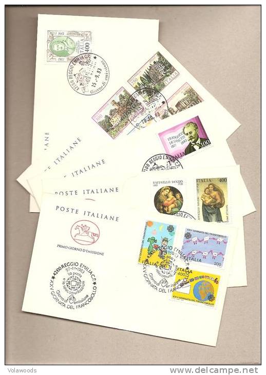 Italia - 1983 Annata Completa In Buste FDC (mancano Le Buste Relative Al F.bollo N°1651 E 1652) - Full Years