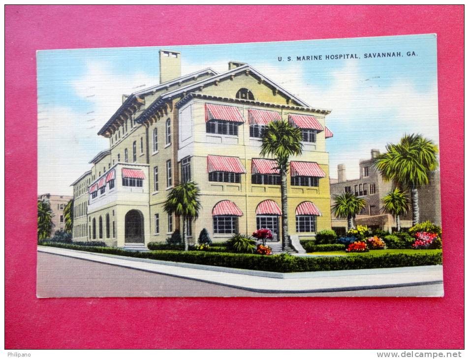 > GA - Georgia > Savannah   Marine Hospital  1942 Cancel- Ref 780 - Savannah