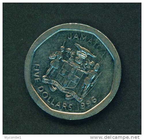 JAMAICA  -  1996  5 Dollars  Circulated As Scan - Jamaica