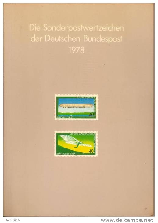 Livret Bundespost 1978 Avec 1 Epreuve En Noir (Schwarzdruck) - Sammlungen