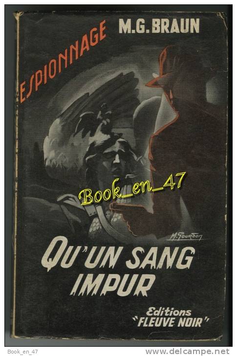 {15337} M. G. Braun ; Espionnage N°144. EO 1957. "qu'un Sang Impur"  " En Baisse " - Fleuve Noir