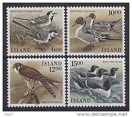 ISLANDE 1986 - Faune, Oiseaux - 4v Neuf ** (MNH) - Neufs