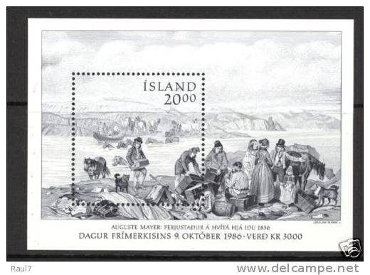 ISLANDE 1986 - Paysage De 1836 - BF Neuf ** (MNH) - Blokken & Velletjes