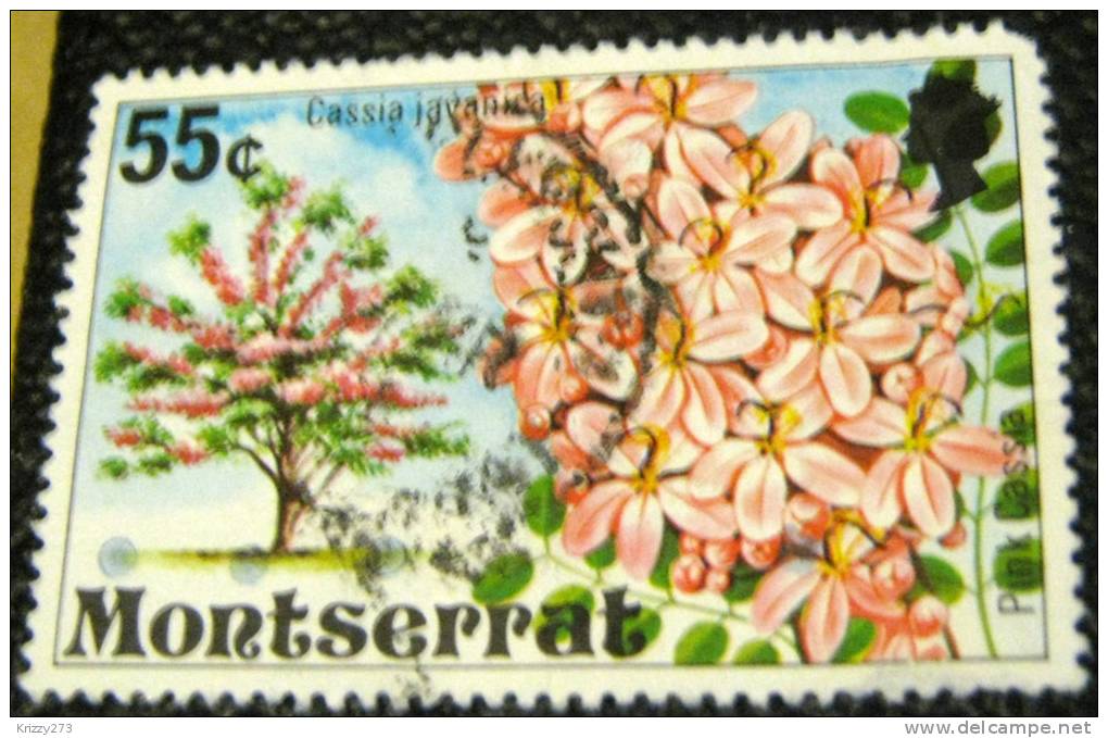 Montserrat 1976 Pink Cassia Flower 55c - Used - Montserrat