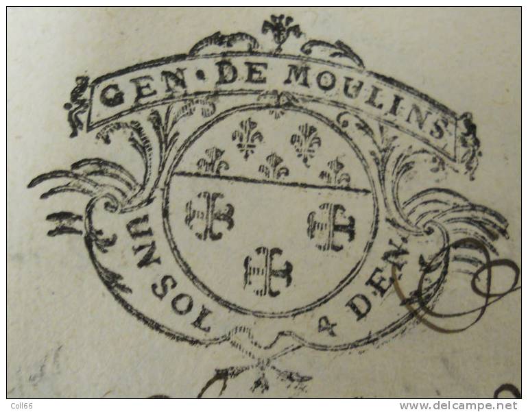 1735-36 Généralité De Moulins 1 Sol 4 Deniers Liasse 28 Feuilles Dont 14 Bien Frappées N°120 Indice 4 N°154D Devaux - Matasellos Generales