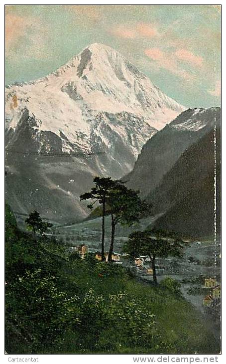 PAESAGGIO FERROVIA DEL GOTTARDO. GOTTHARDBAHN - BLICK VON ERSTFELD AUF DEN BRISTENSTOCK. CARTOLINA DI INIZI '900 - Erstfeld