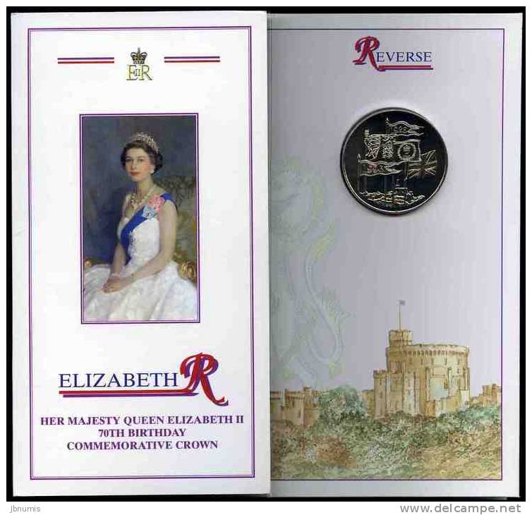 Grande-Bretagne Great Britain 5 Pounds 1996 70 Ans D'Elisabeth II Coffret Officiel BU KM 974 - 5 Pounds