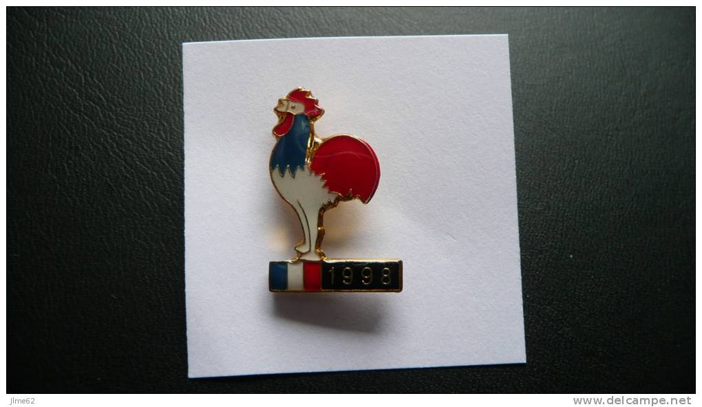 Coq - France - Coupe Du Monde De Football 1998 - Pin´s émaillé - Calcio