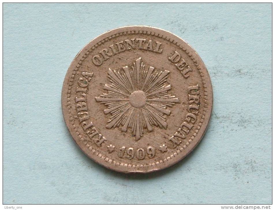 1909 A - 2 CENTESIMOS / KM 20 ( Uncleaned Coin / For Grade, Please See Photo ) !! - Uruguay