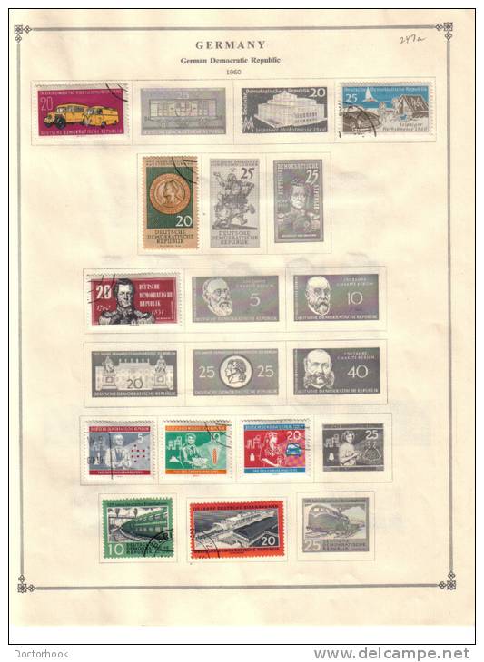 GERMAN DEMOCRATIC REPUBLIC   Collection Of  Mounted Mint And Used As Per Scan. (6 SCANS) - Collections