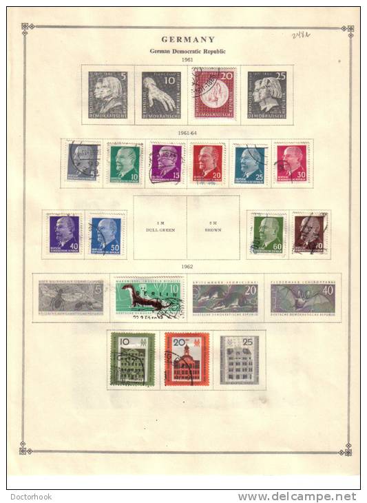 GERMAN DEMOCRATIC REPUBLIC   Collection Of  Mounted Mint And Used As Per Scan. (6 SCANS) - Collections